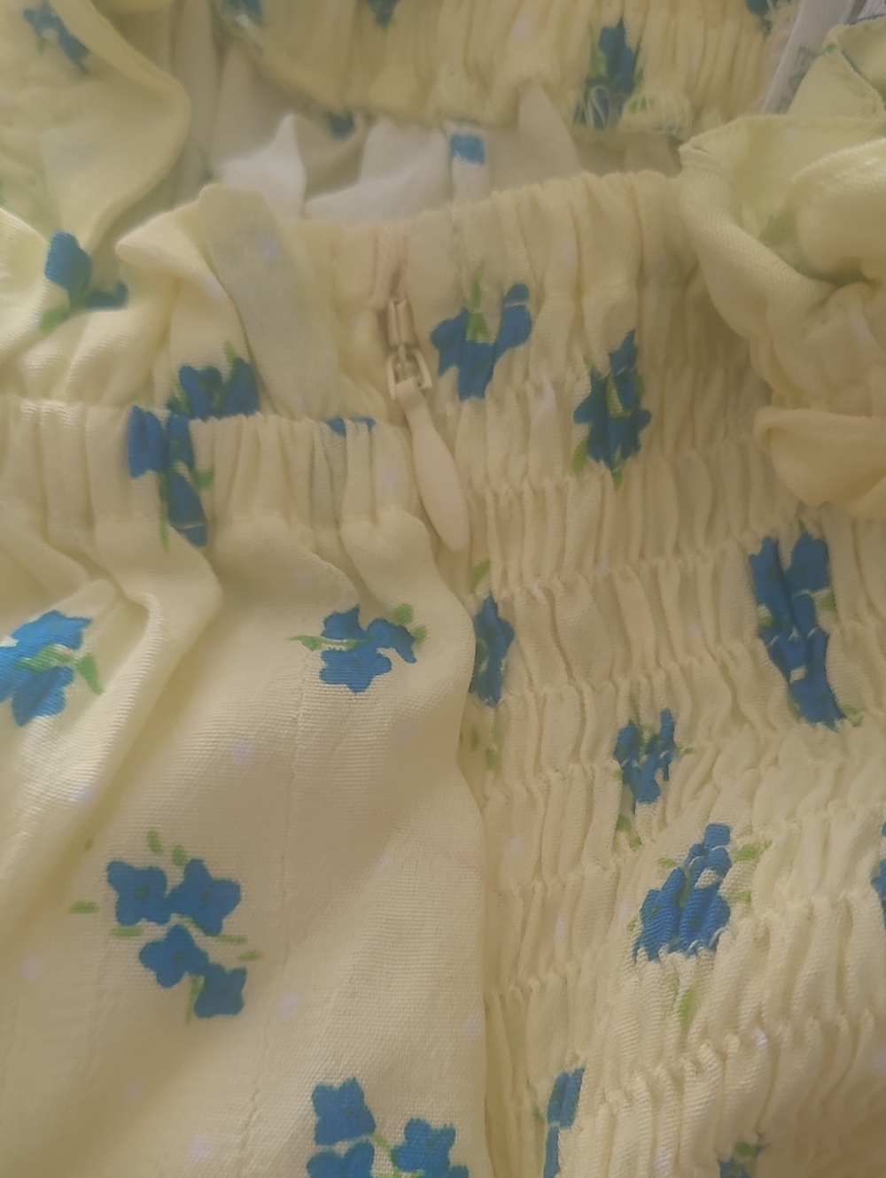 Faithfull Yellow Floral Mini Dress M NWOT - Picture 5 of 5